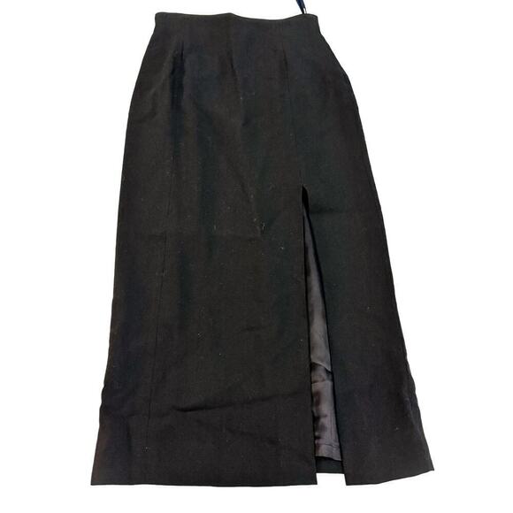 Burberry's Vintage Below The Knee Long Slit Midi Classic A Line Skirt Size 4 - Picture 1 of 5